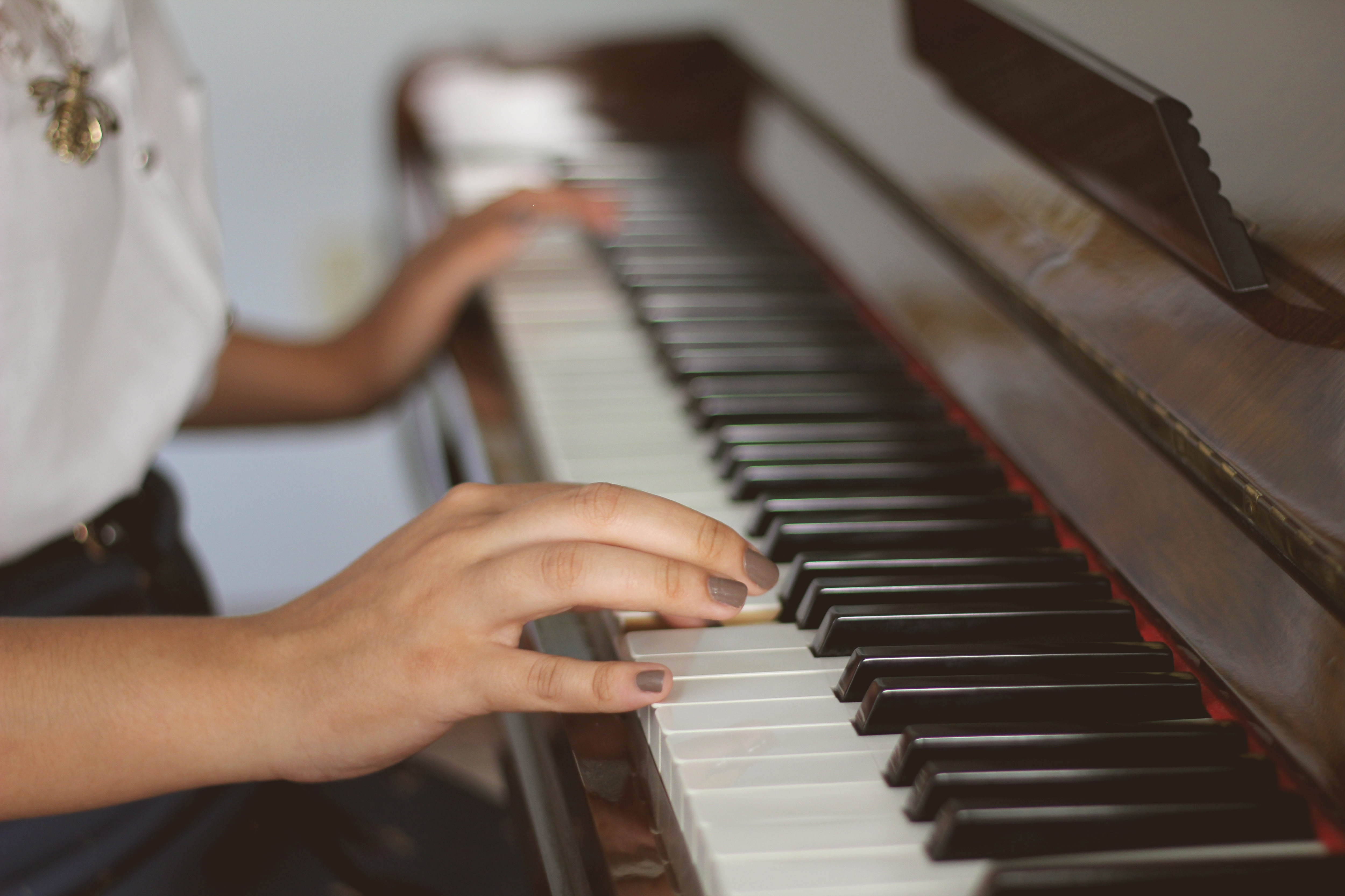 Person Playing Piano Royalty Free Stock Photo