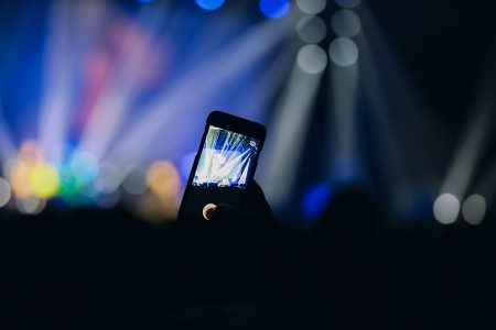 Using Phone at Music Concert