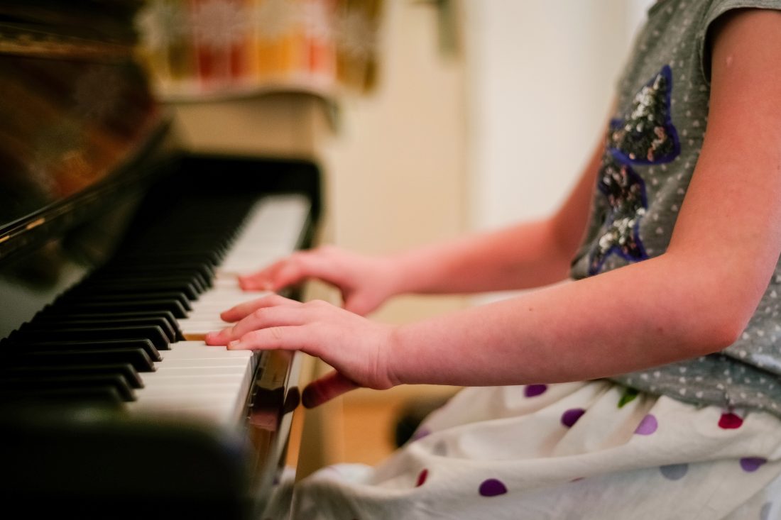 Free stock image of Child Playing Piano
