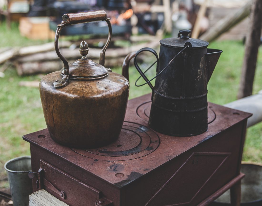 Free stock image of Antique Kettle Stove