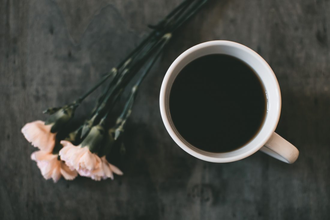 Free stock image of Black Coffee & Flowers