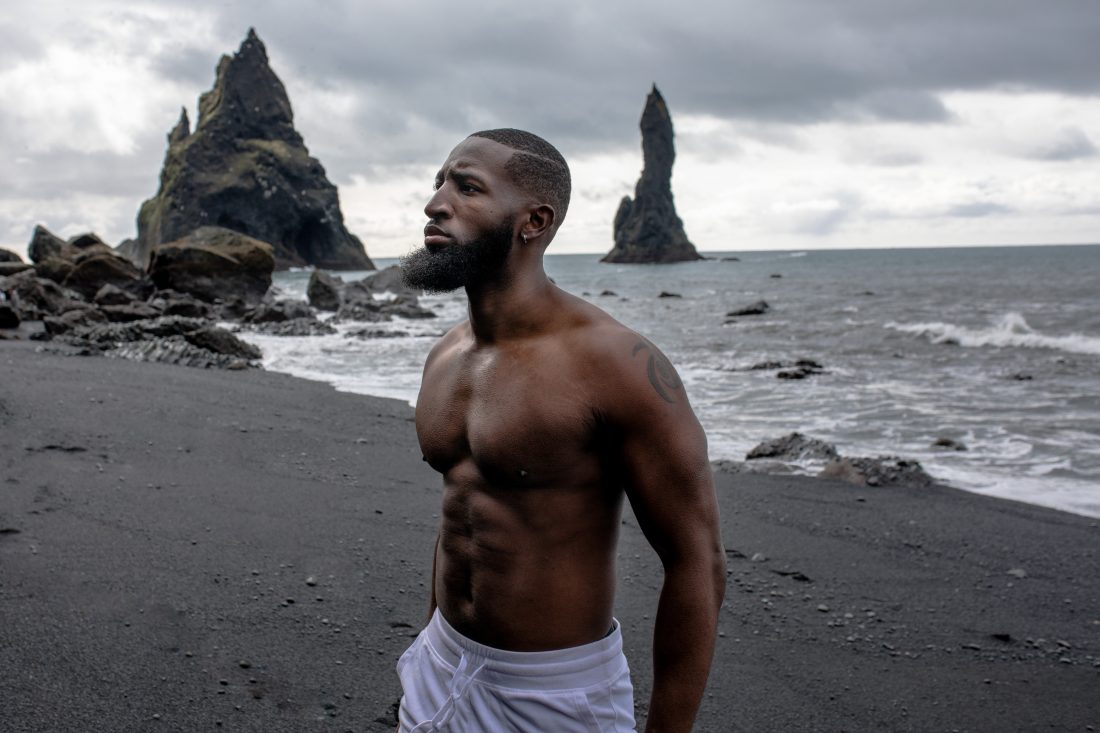 Male Model on the Beach - beach photos