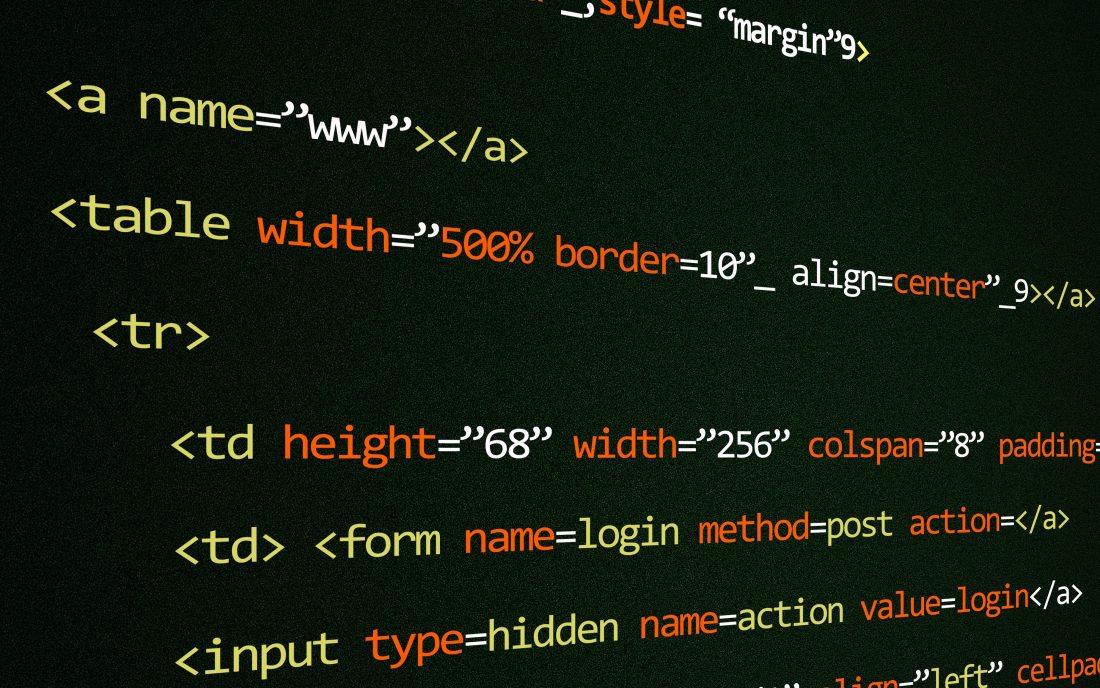 Free stock image of HTML Code on Computer