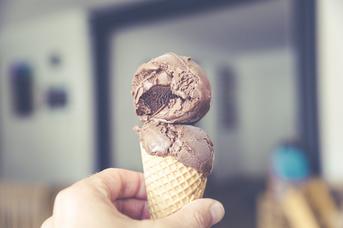Free stock image of Chocolate Ice Cream Cone
