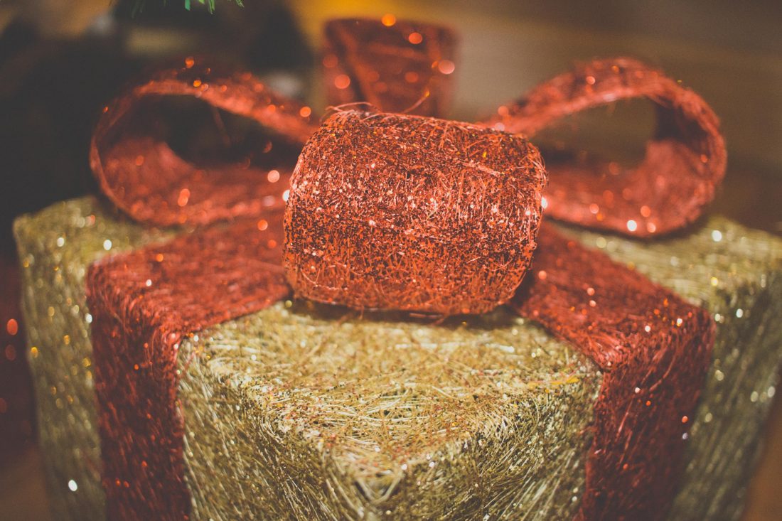 Free stock image of Christmas Present With Red Bow