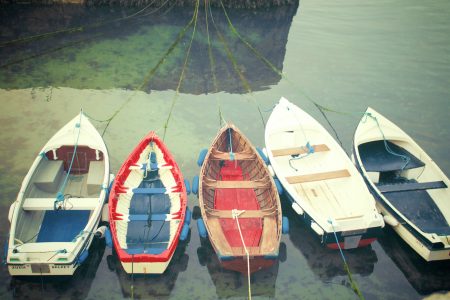 Coastal Dublin Small Fishing Boats