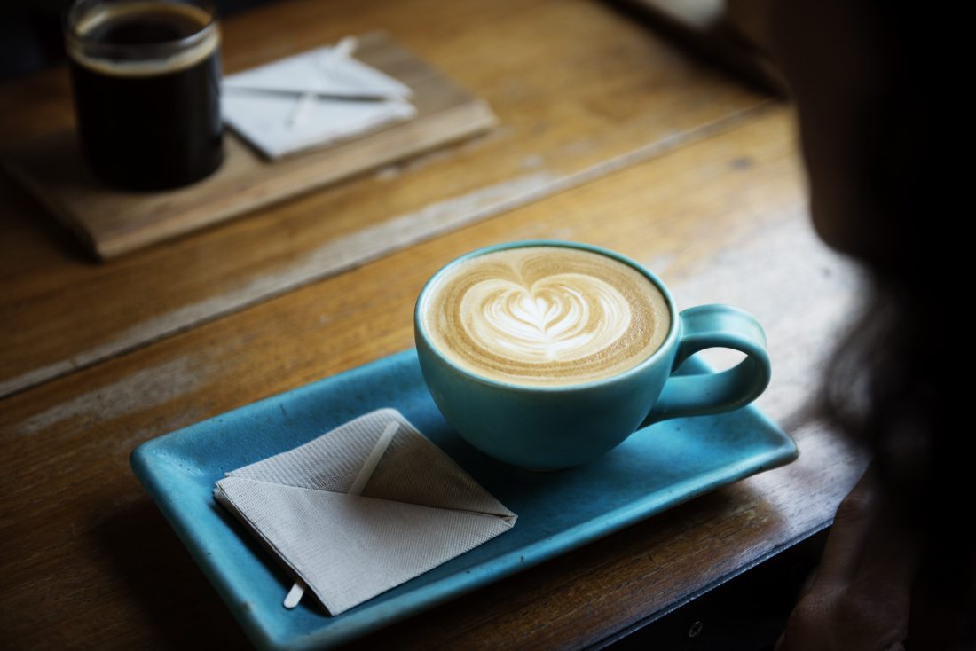 Free stock image of Coffee Cappuccino Blue Cup