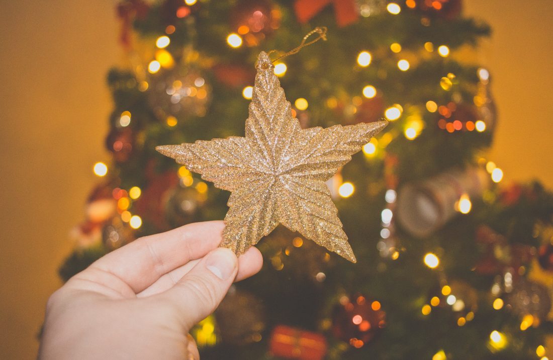 Free stock image of Gold Star Christmas