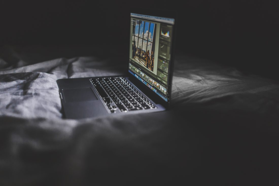 Free stock image of Laptop at Night