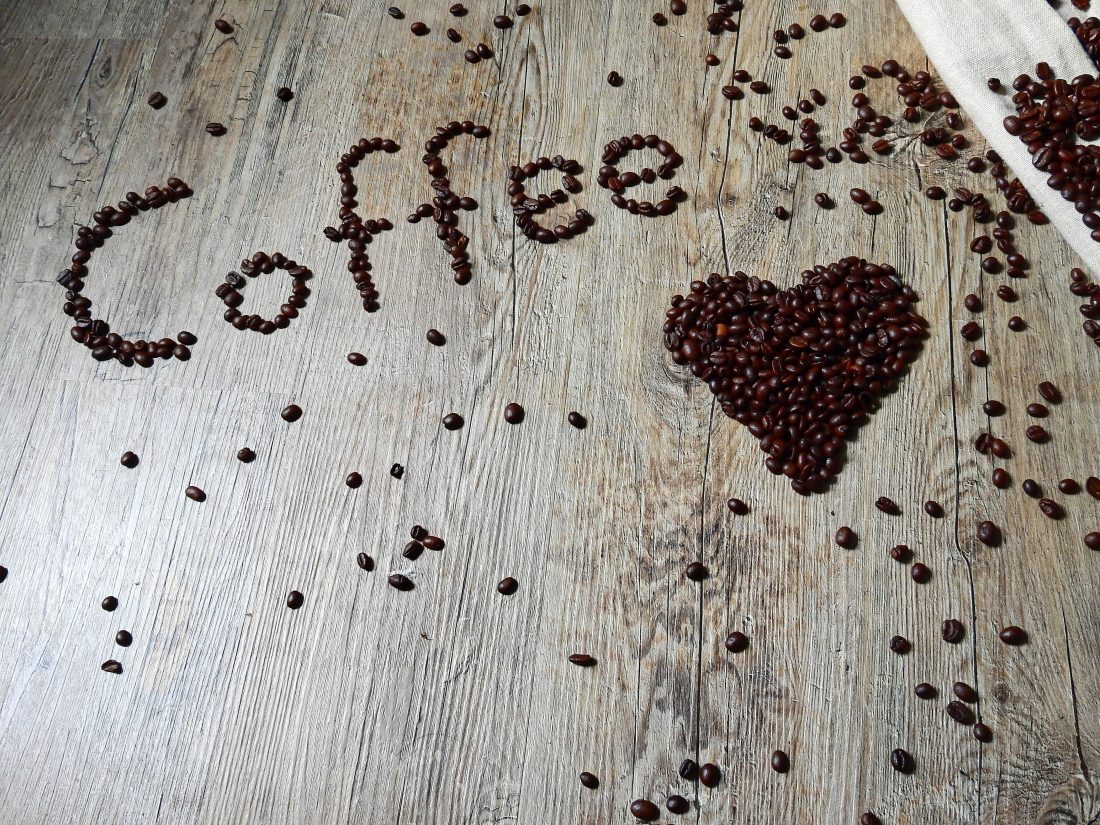 Free stock image of Love Coffee Beans