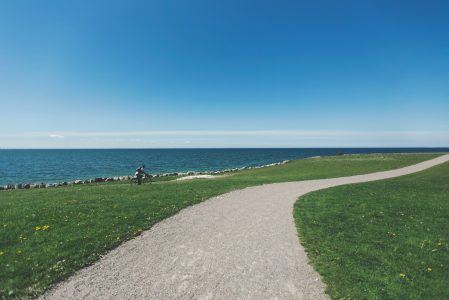 Man Cycling Path