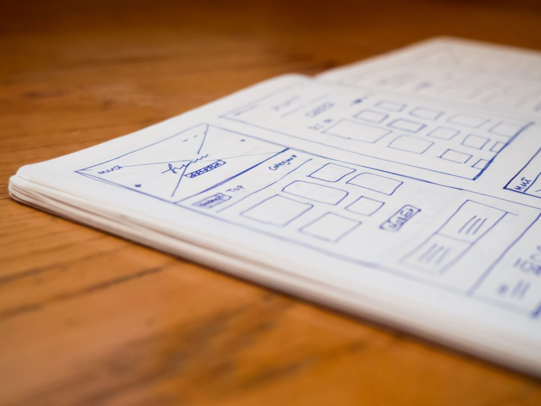 Free stock image of Notebook Wireframe Sketch