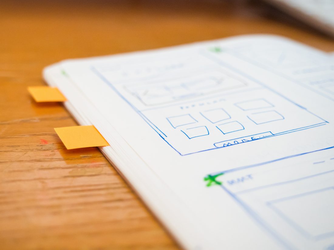 Free stock image of Sketch Wireframe Web Notes