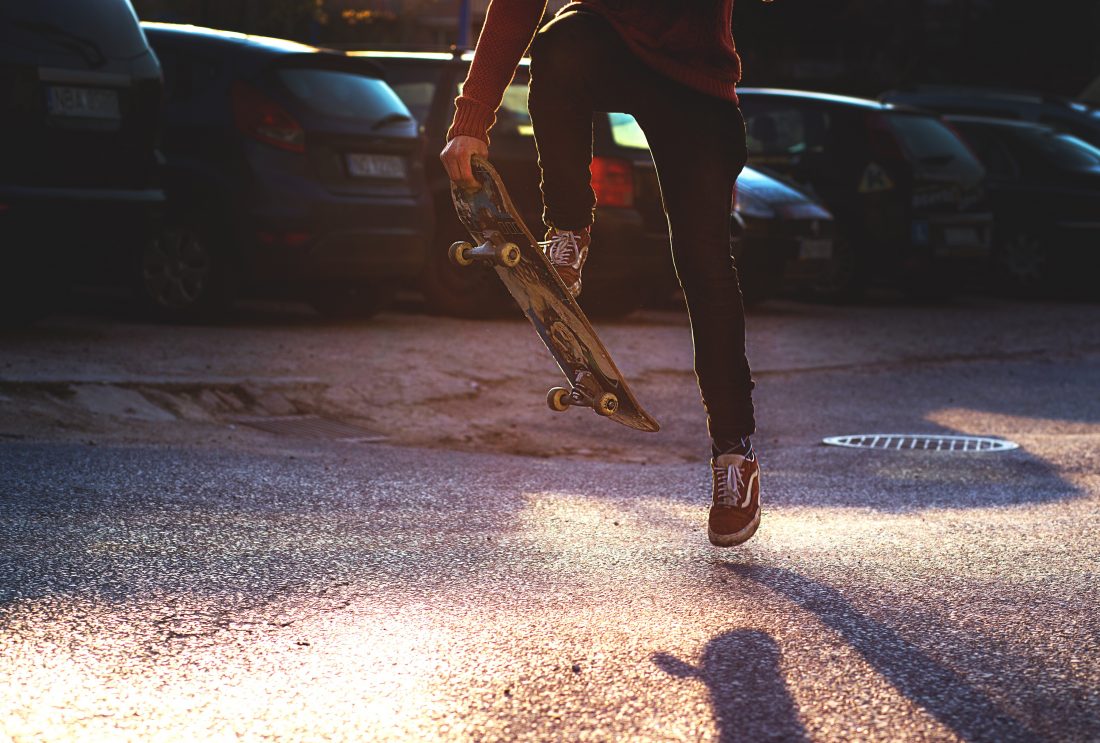 Free stock image of Riding a Skateboard