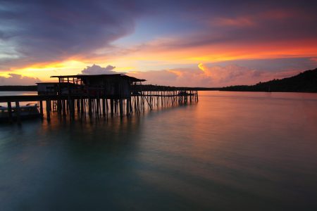 Scenic Sea View at Sunset