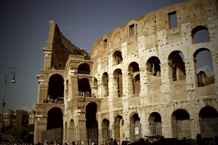 Side View Colosseum Rome