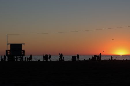 Computer & Beach Sunset