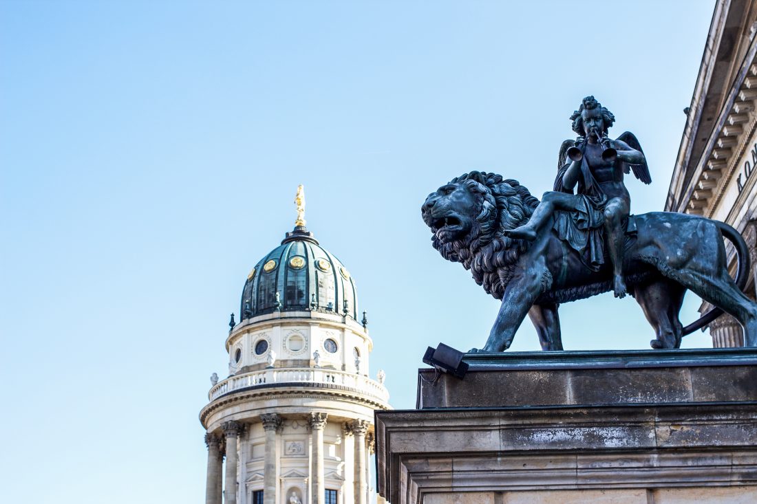 Free stock image of Statue Architecture Berlin Blue Sky