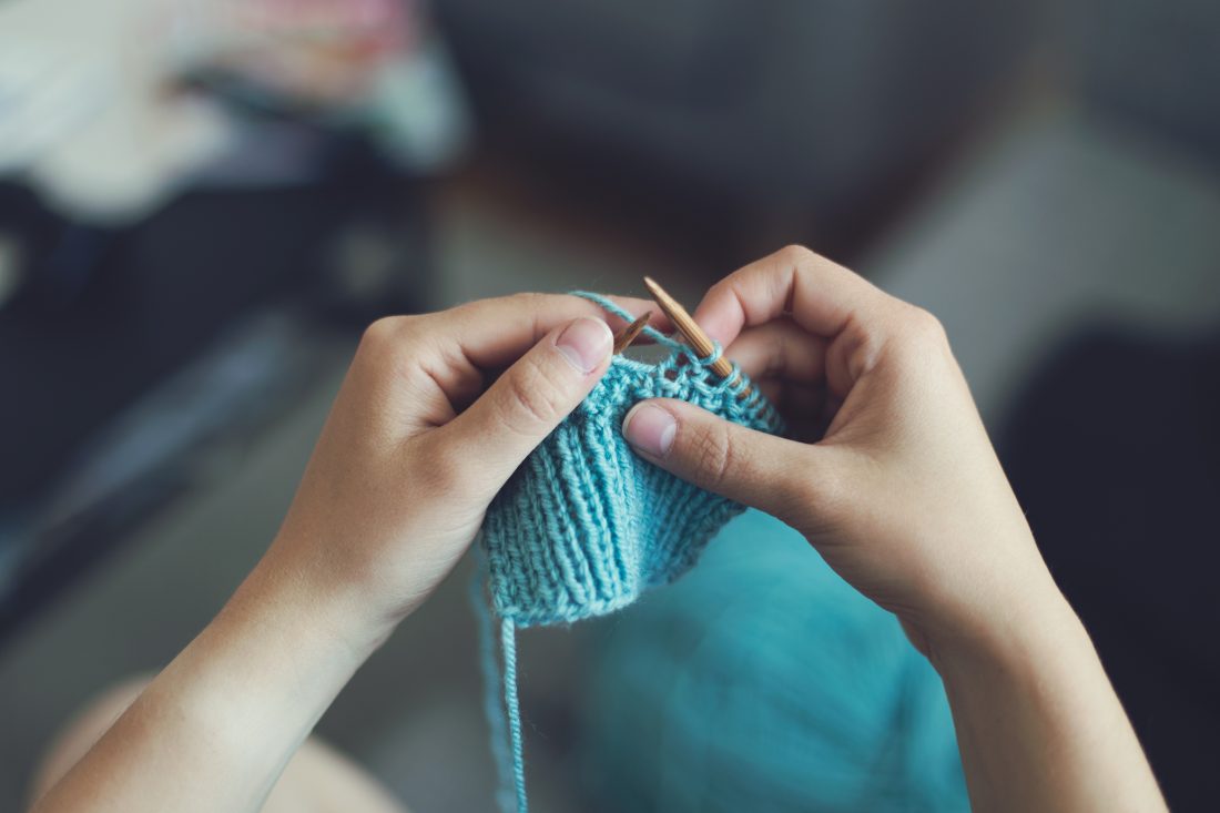 Free stock image of Woman Knitting