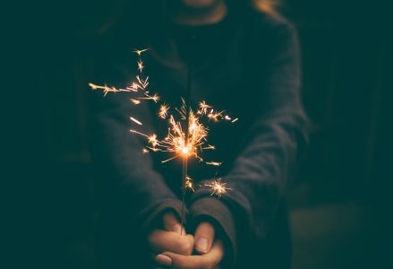 Sparkler at Night