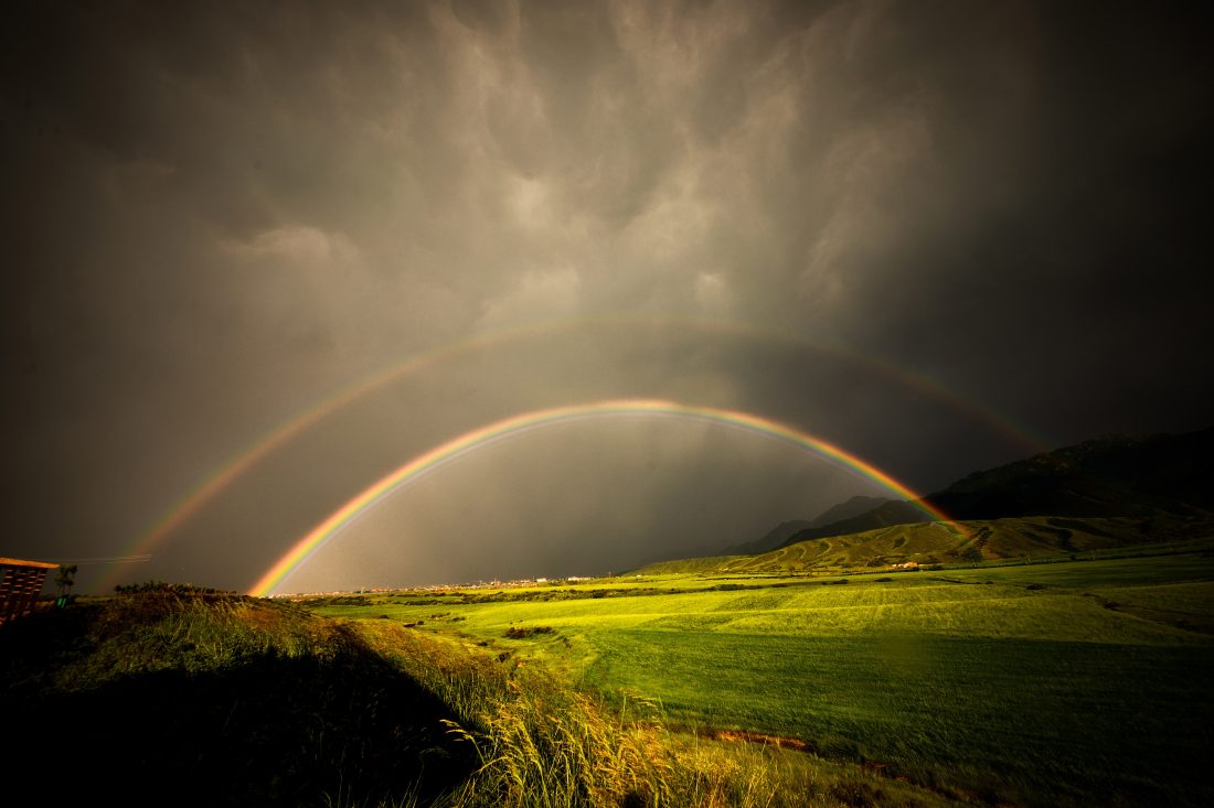 Free stock image of Rainbow During Storm