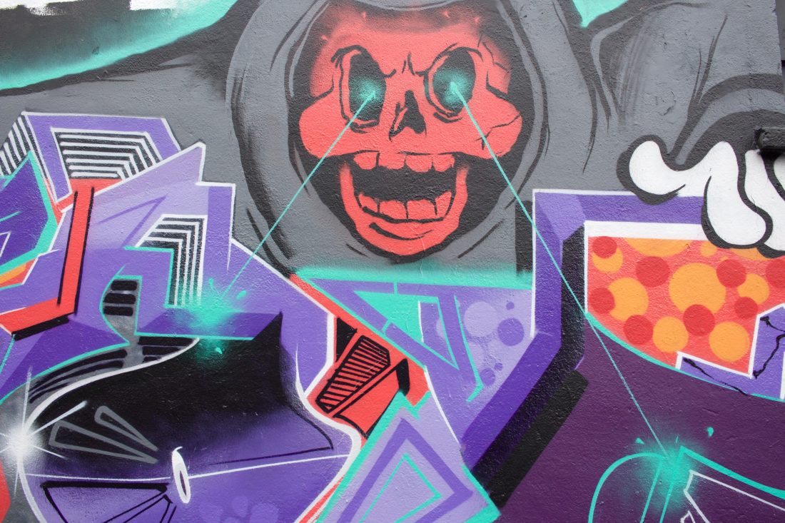 Free stock image of Skull Graffiti Art