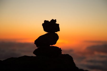 Rock Pile at Sunset