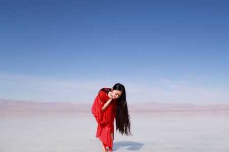 Woman on Salt Lake