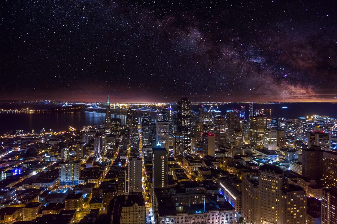 Free stock image of San Francisco Night Sky