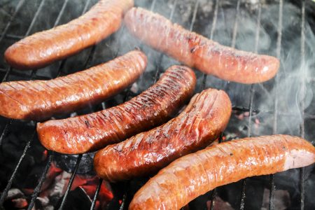 Sausage On Grill BBQ