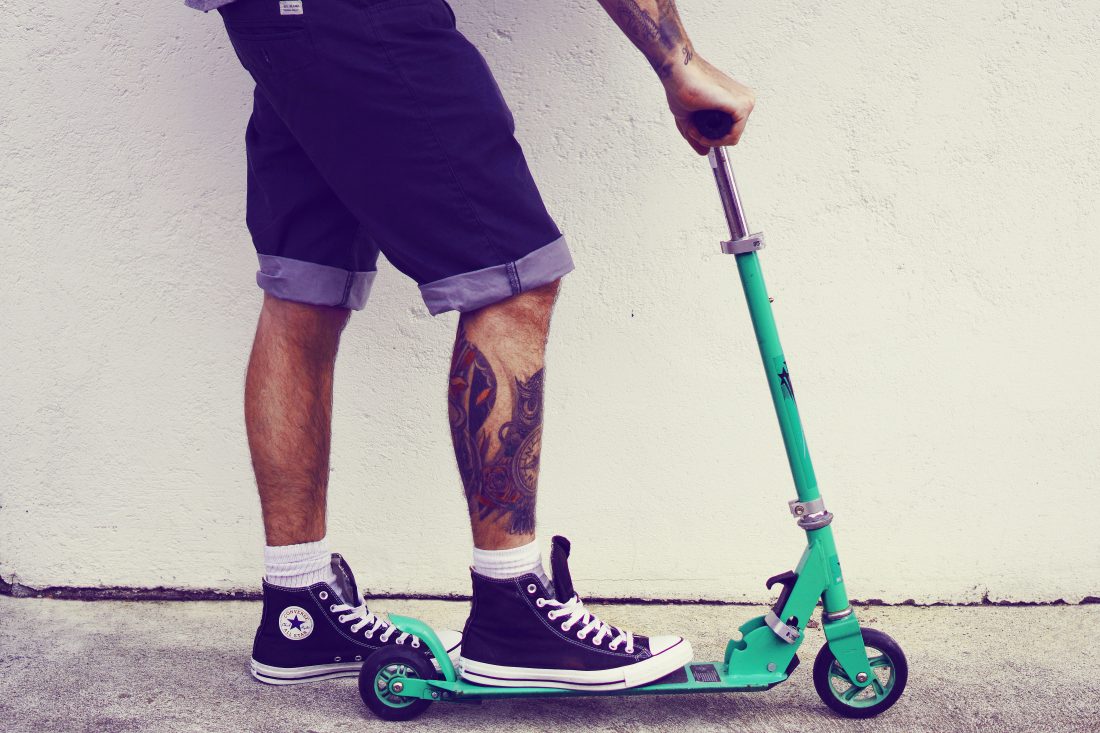 Free stock image of Man on Scooter