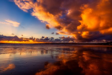 Orange Clouds at Sunset