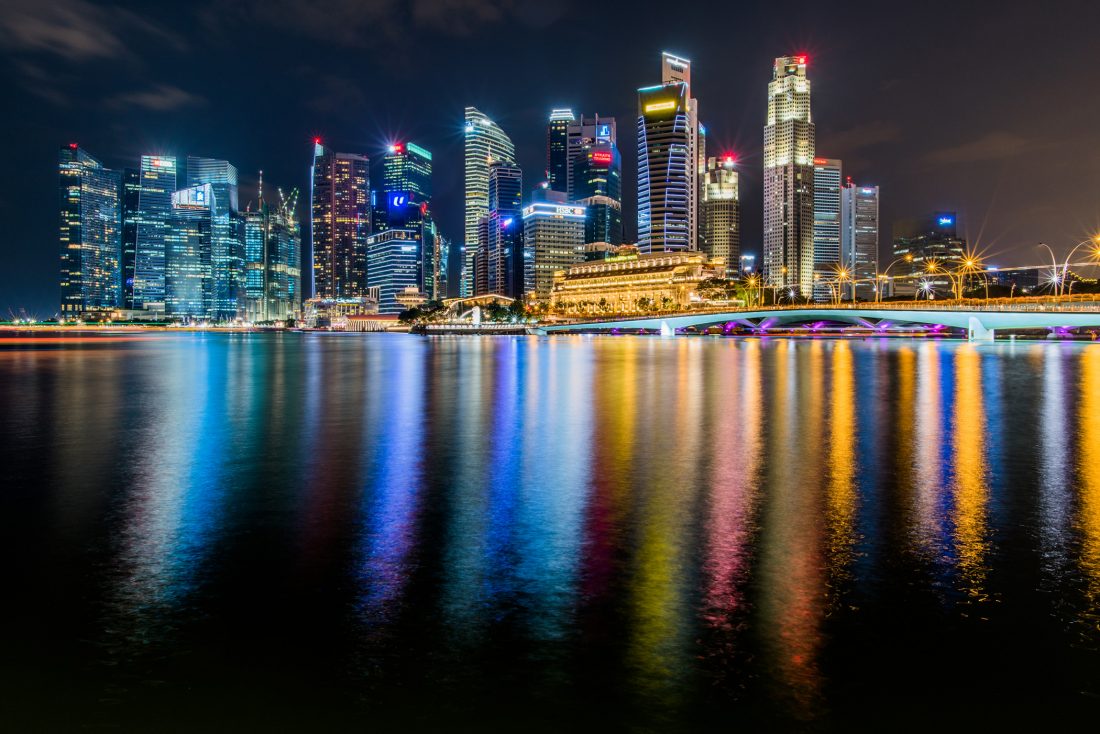 Free stock image of Singapore City Lights