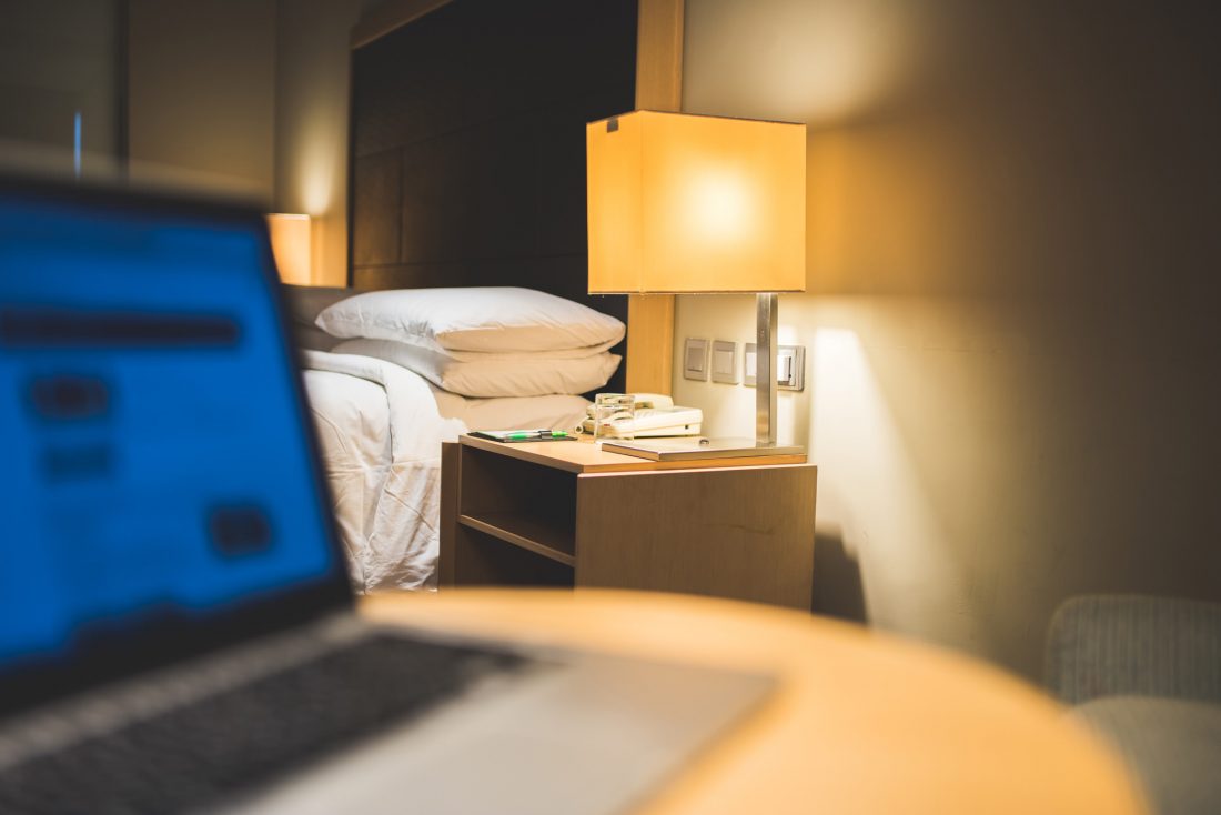 Free stock image of Laptop in Hotel Room