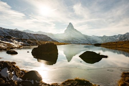 Matterhorn Mountain in Winter