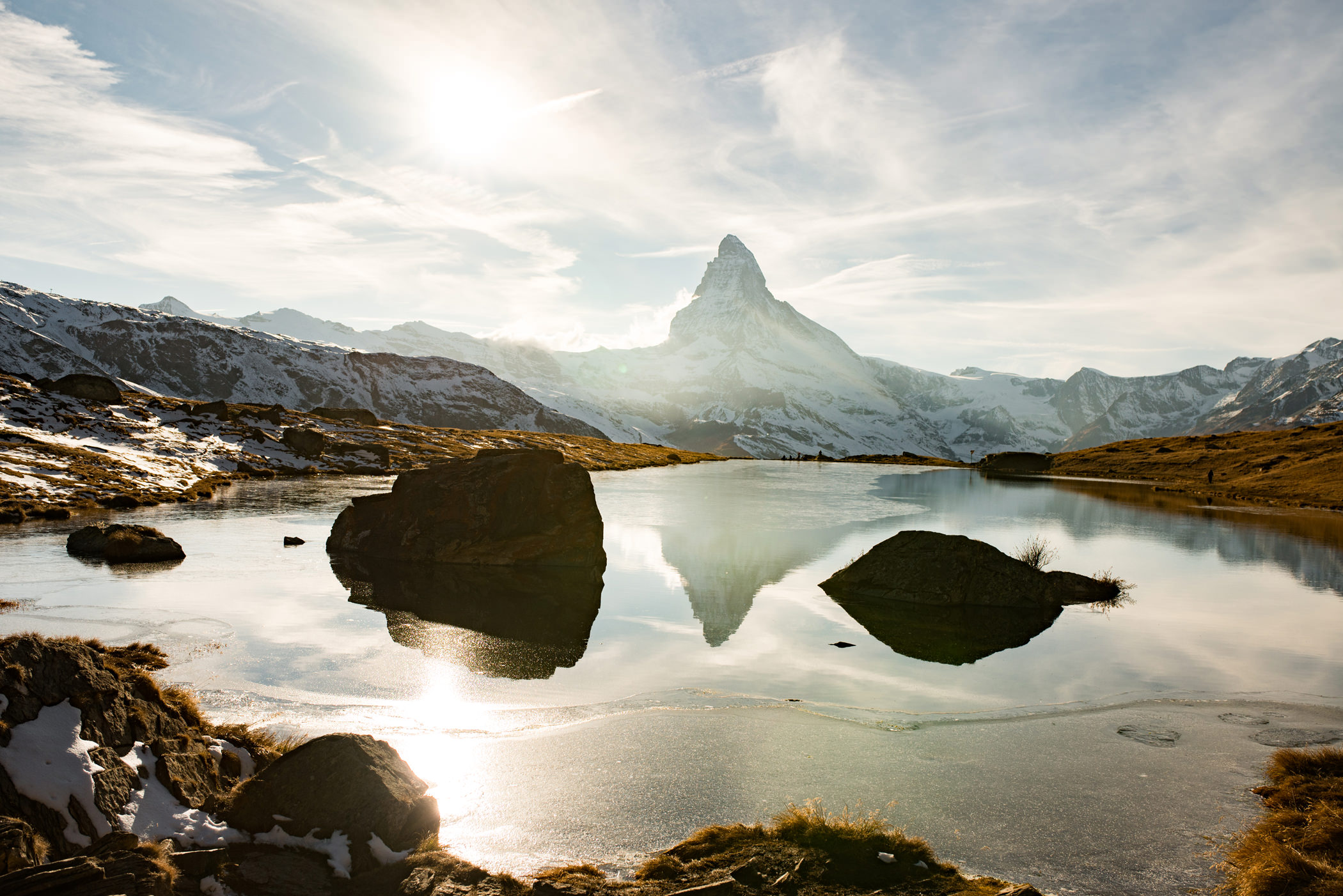 Matterhorn Mountain in Winter Royalty-Free Stock Photo