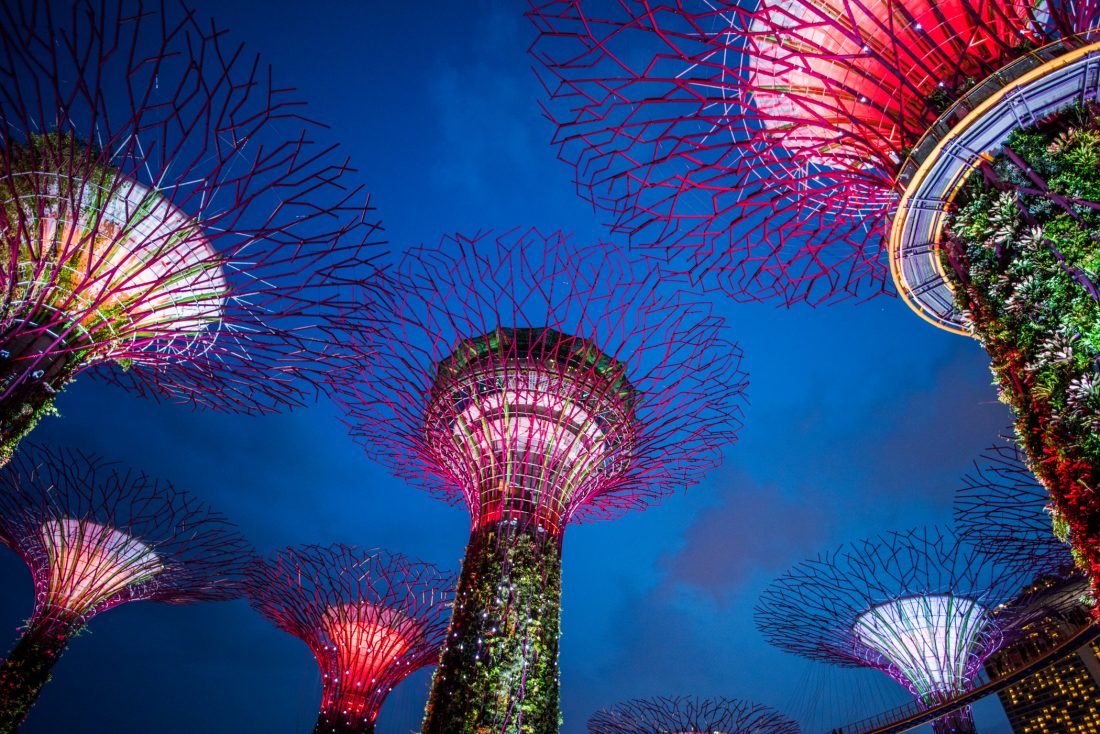 Free stock image of Marina Bay Garden Singapore at Night