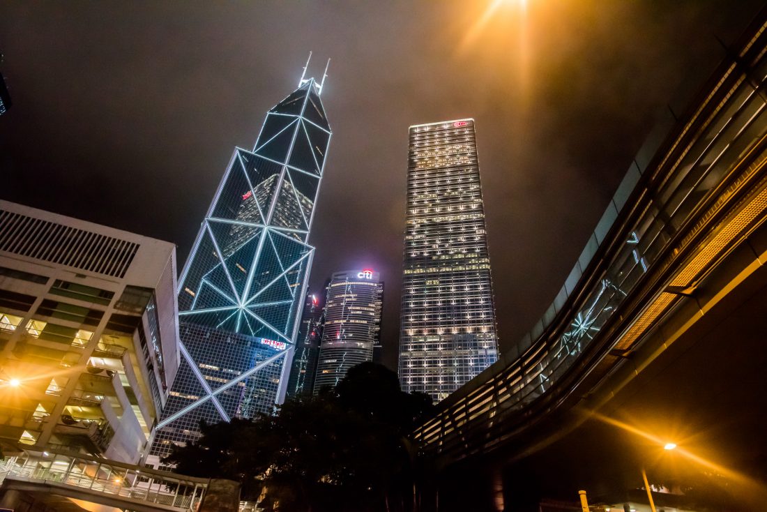Free stock image of Hong Kong Lights at Night