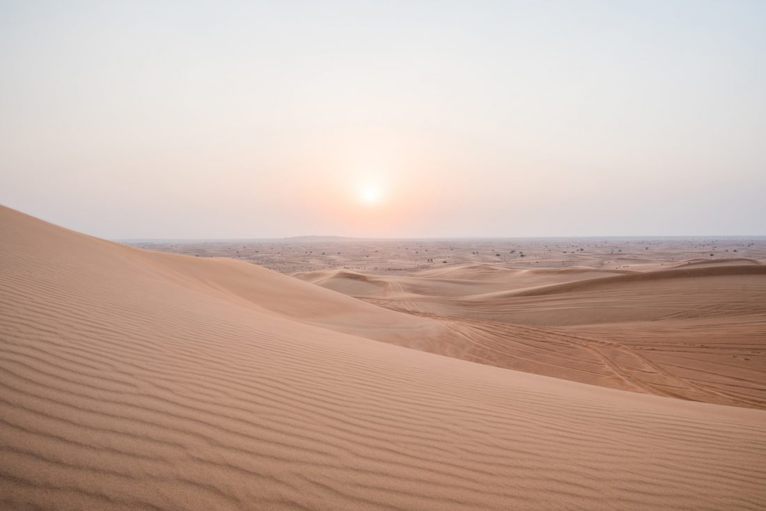 Free stock image of Sunset Over the Sand Dunes