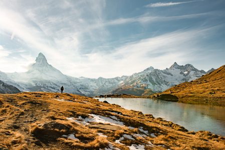 Epic Mountain Lake in Winter