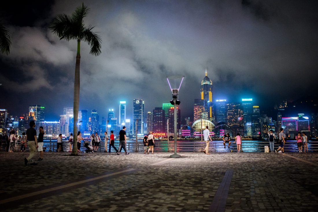 Free stock image of Hong Kong Skyscrapers at Night