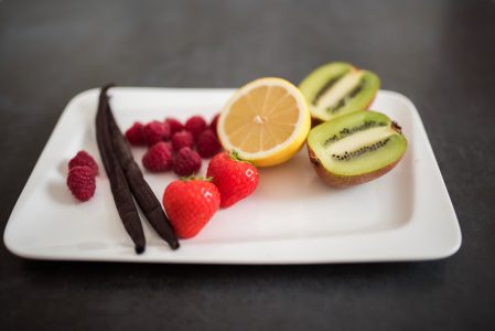 Mixed Fruit on White Plate