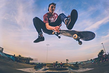 Skateboarder in Air