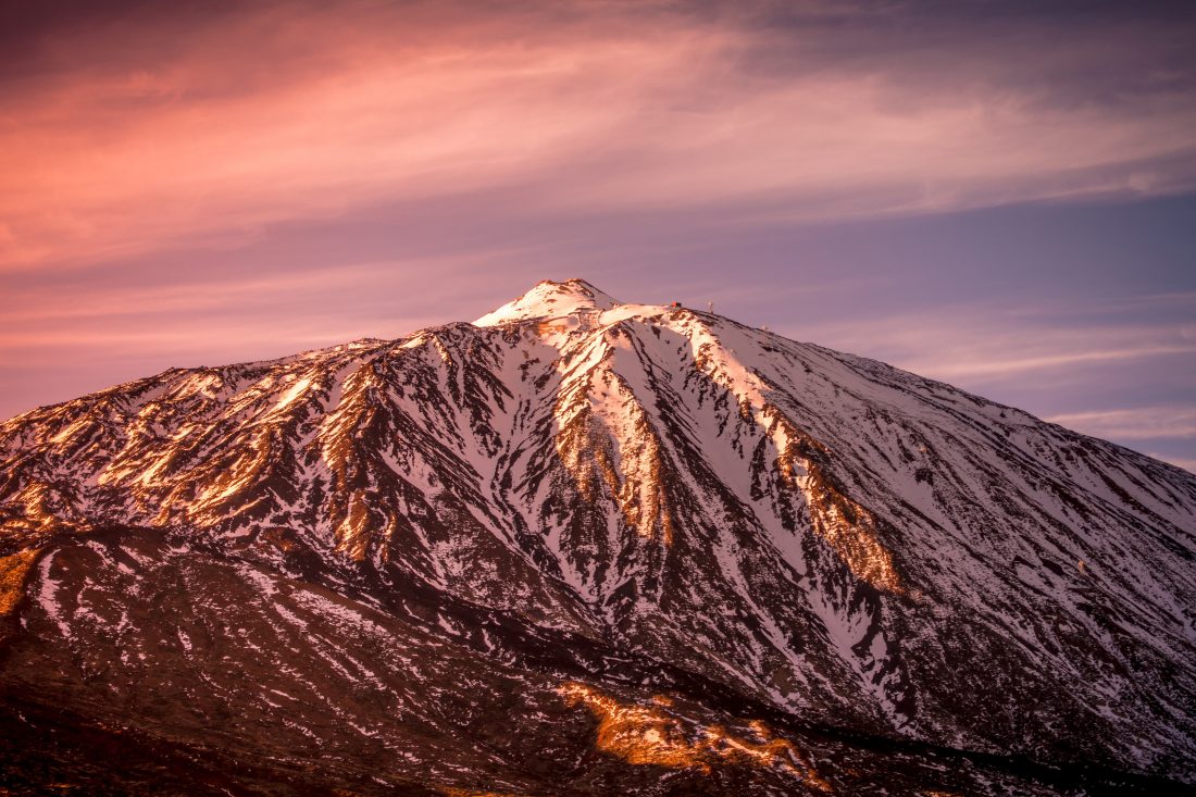 Free stock image of Sunlit Mountain