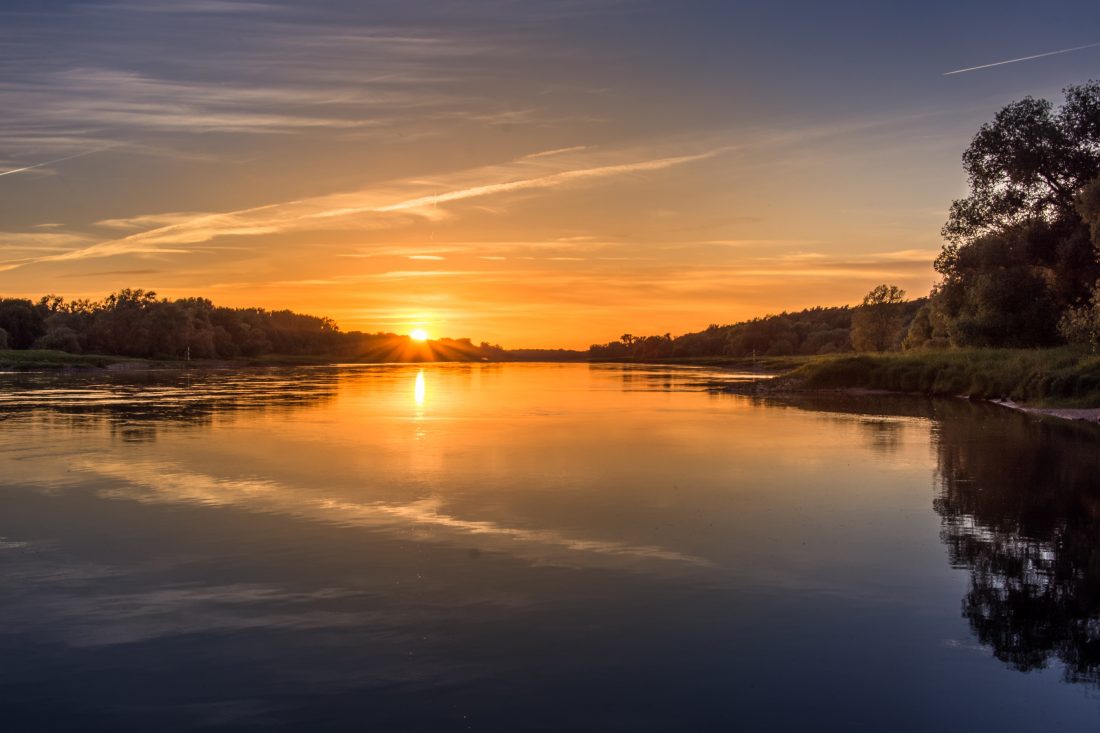 Free stock image of River Sunset