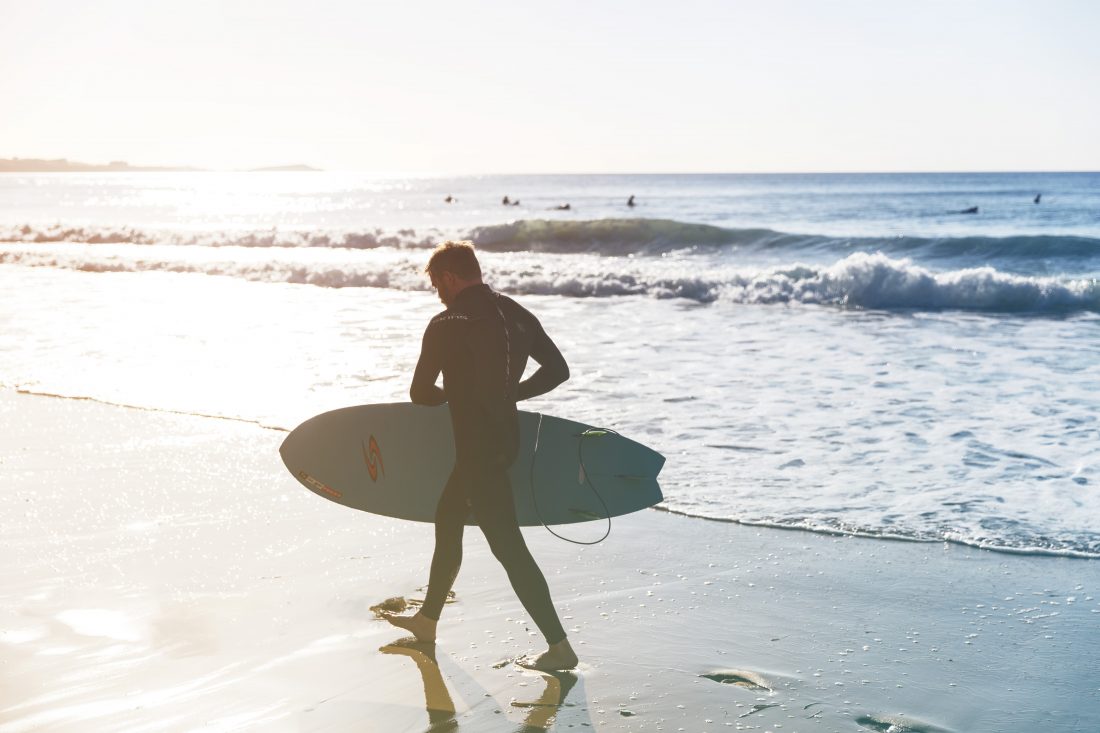 Free stock image of Surfer on Beach