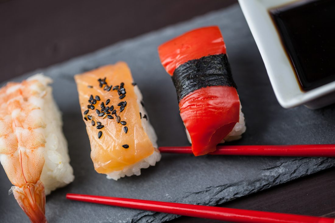 Free stock image of Sushi on Slate