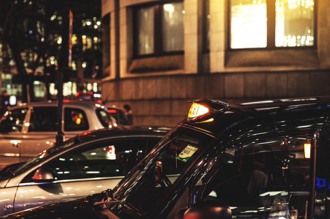 Free stock image of Taxi At Night