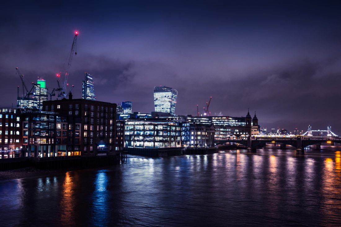 Free stock image of River Thames By Night