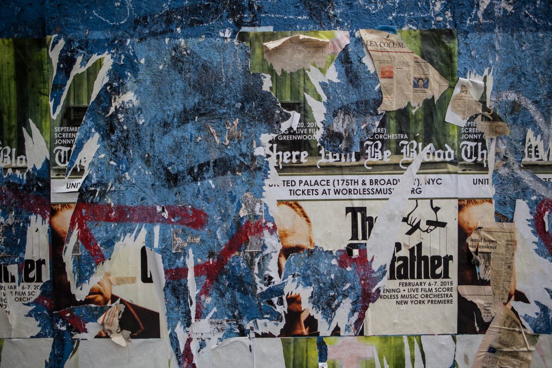 Free stock image of Torn Flyers, NYC